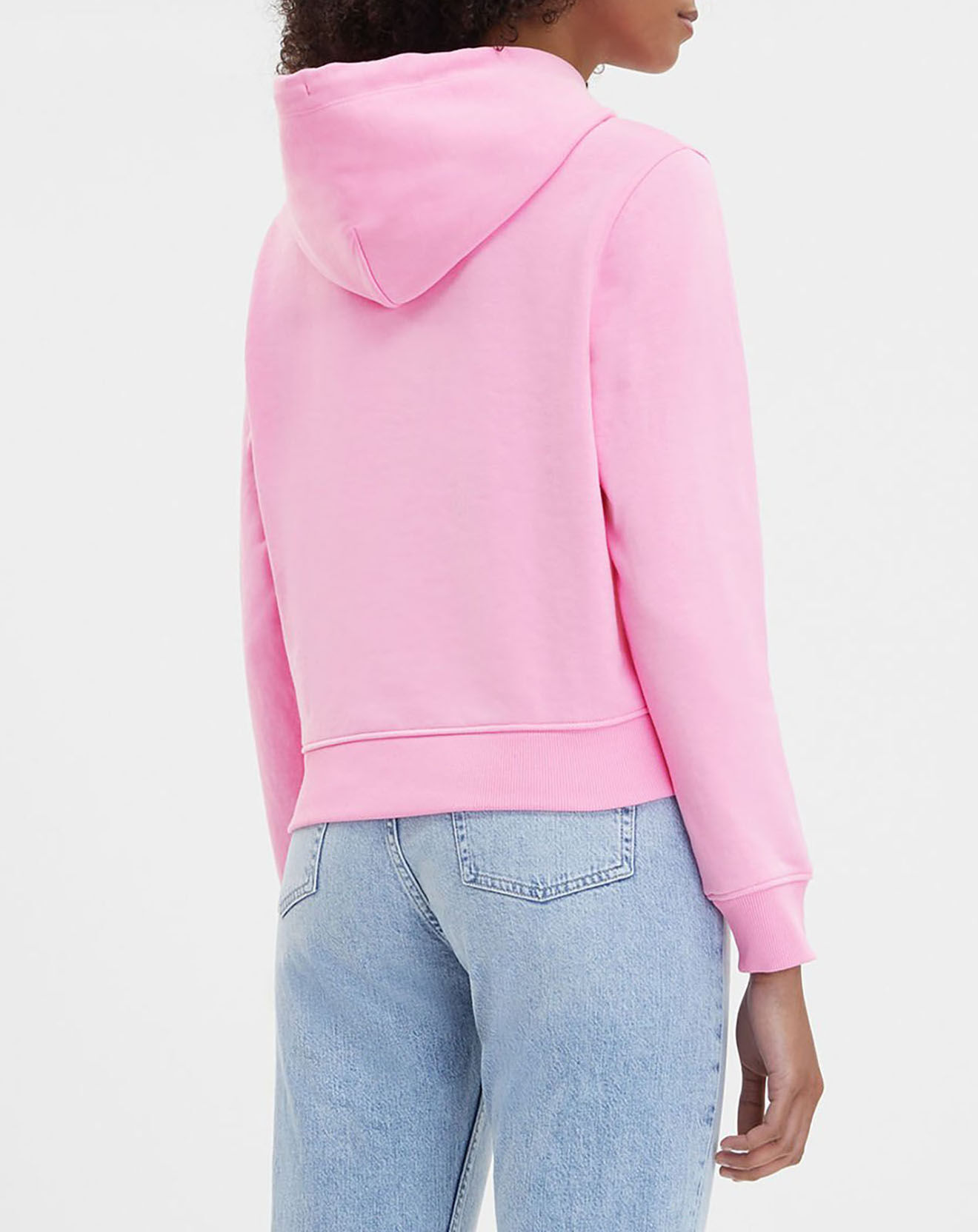 Tommy Jeans Sweat en Coton Bio cropped tommy flag rose