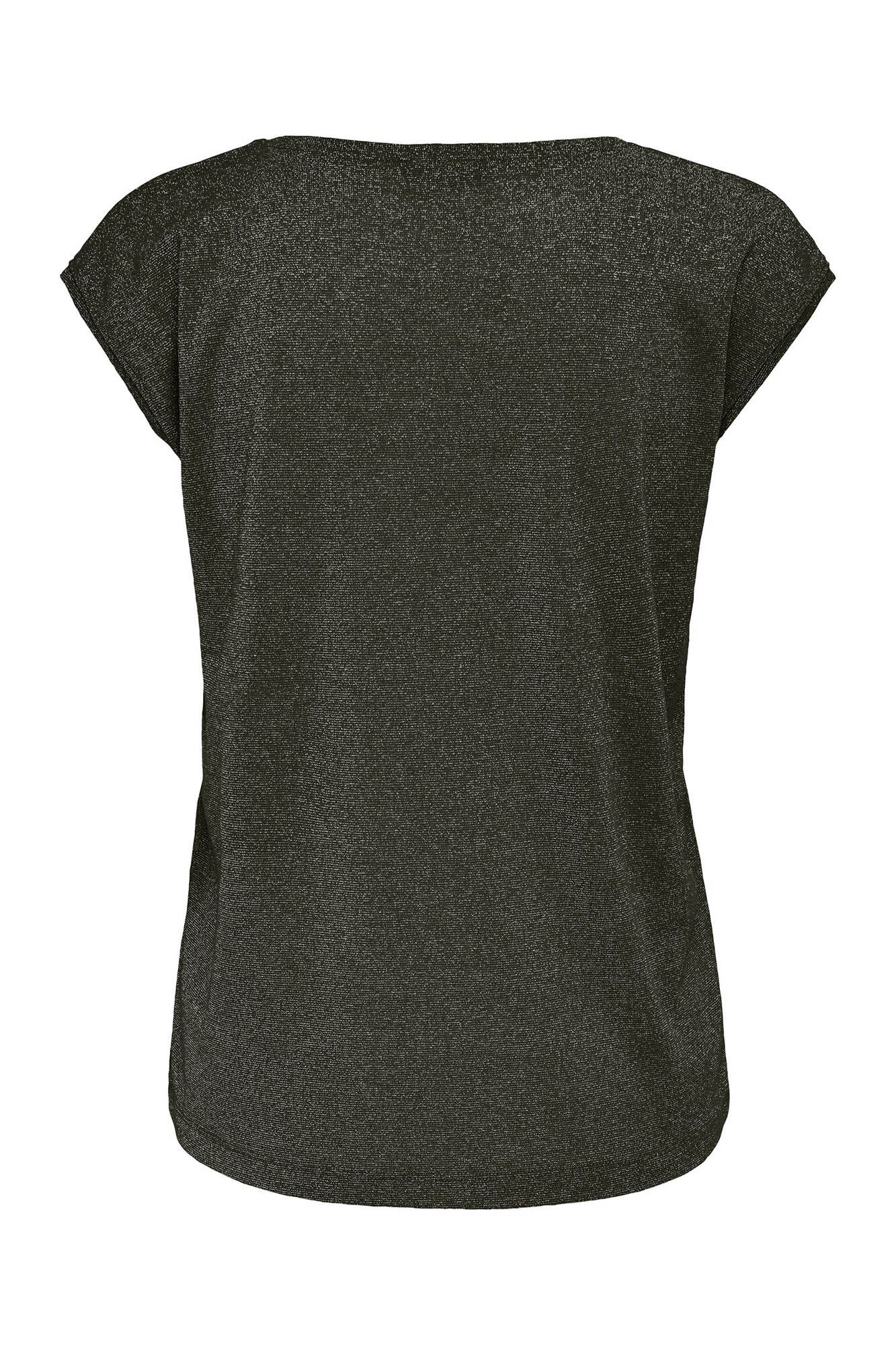camiseta de manga curta com lurex