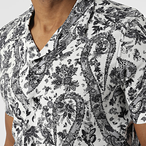 Chemise A Manches Courtes PP006 Blanc Bandana