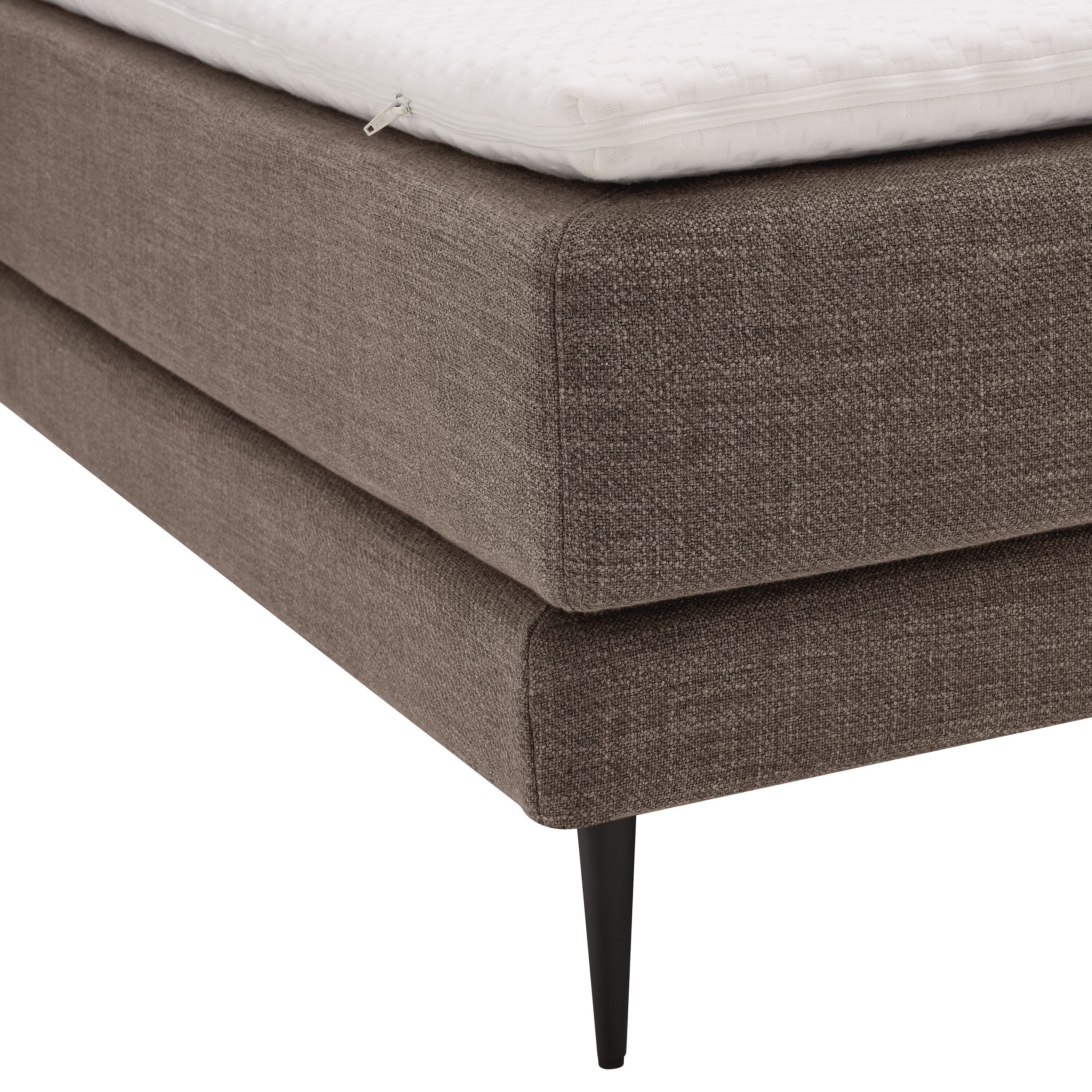 bico GOODNIGHT Boxspringbett - Hellbraun / B: 160.0 cm x T: 200.0 cm