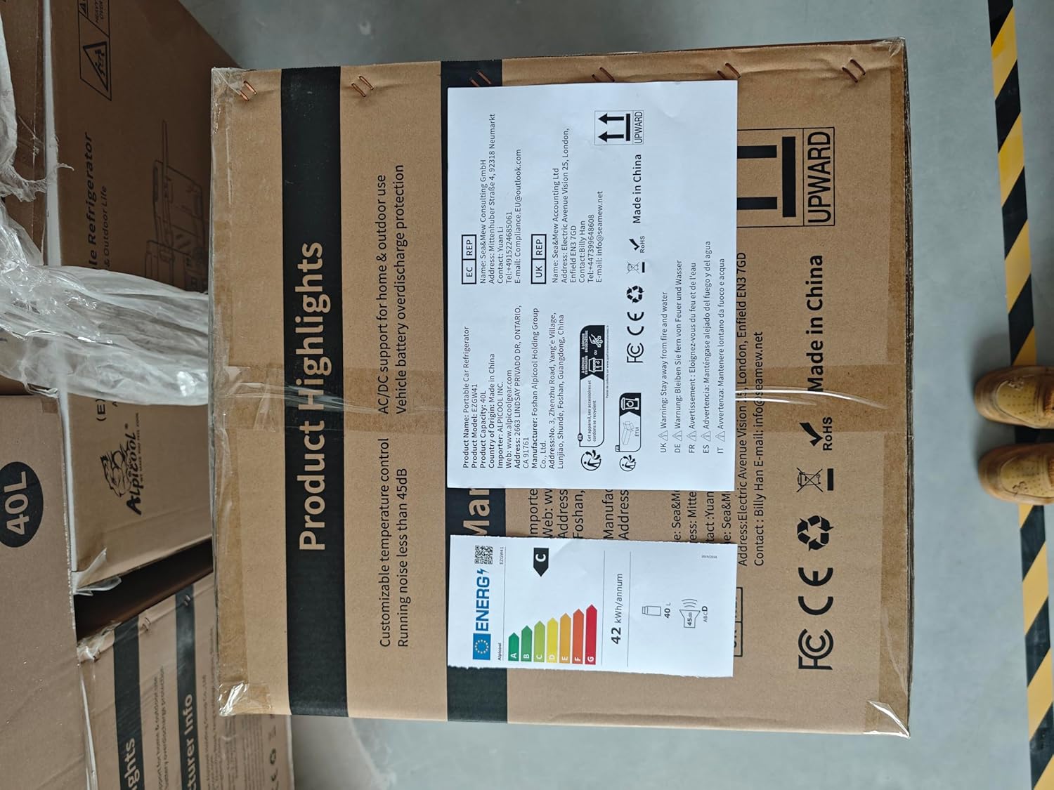 Alpicool 40L Kompressor Kühlbox Dual Zone, Kühlschrank für Auto Mit APP-Steuerung, Kühlbox 12V 230V Kompressor für Auto, Camping, Fahrten, Angeln, Lkw, Reisemobil, Boot, -20℃-20℃