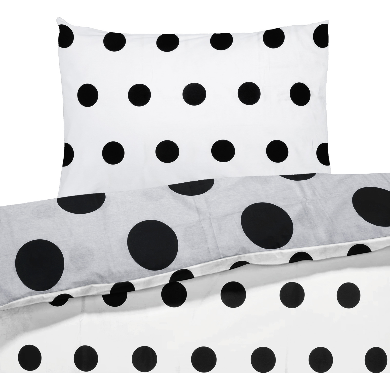 Bettwäsche Satin Tupfen weiss