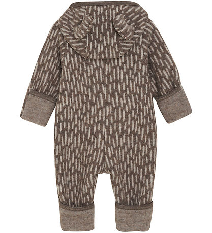 Huttelihut Køredragt - Uldfleece - Morel m. ?rer
