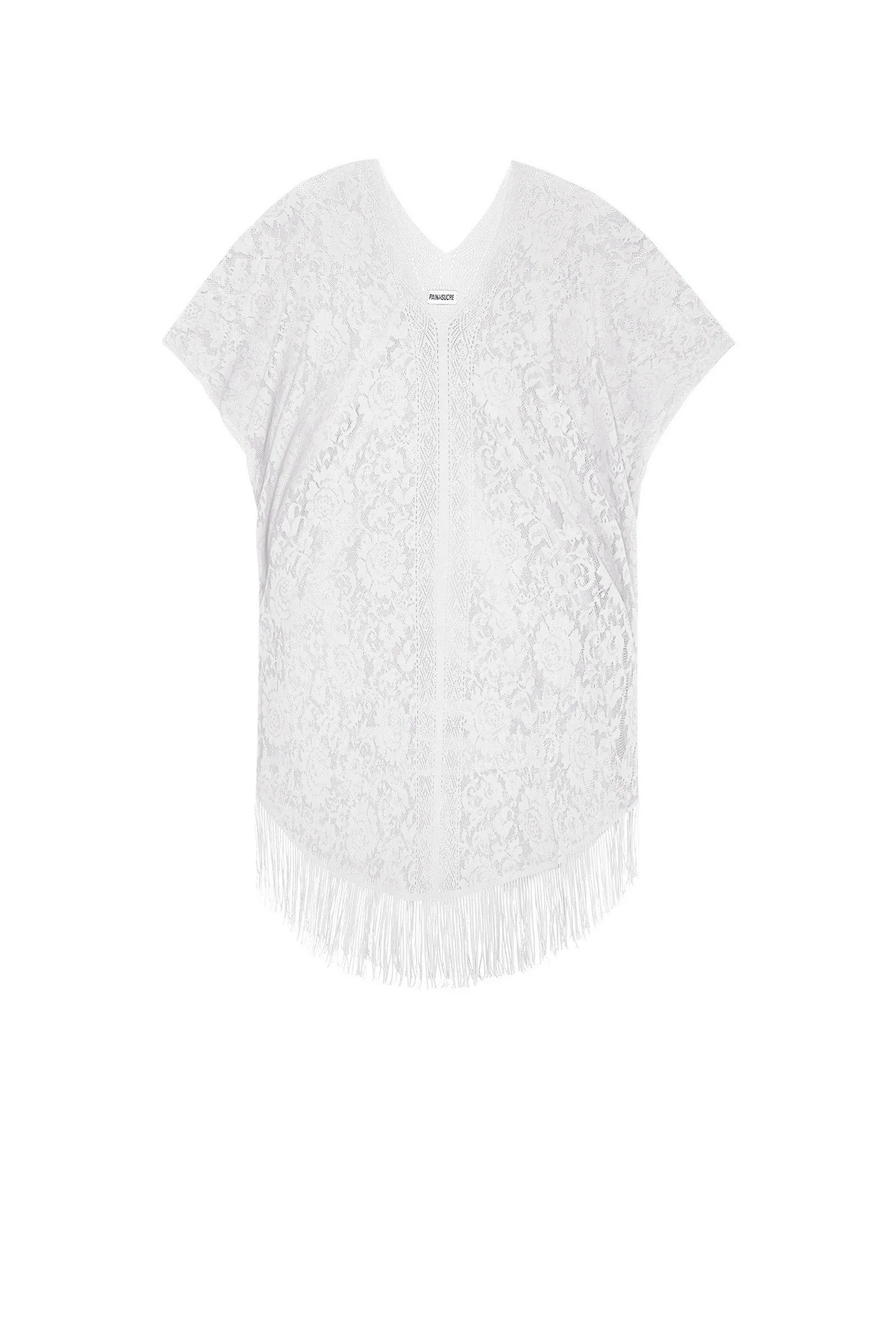 jesse Tunique poncho blanc en dentelle Blanc