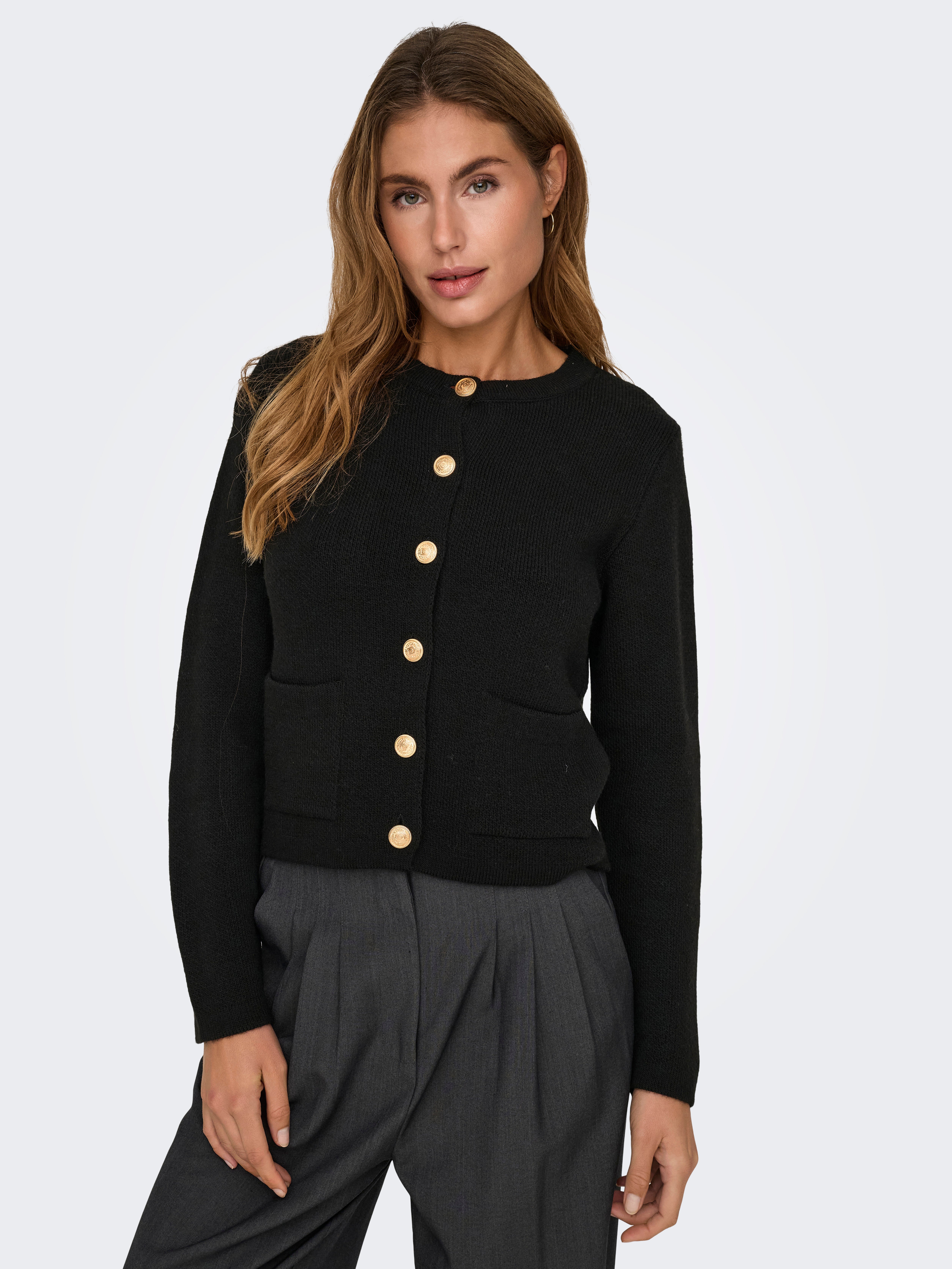 JDYKIM Strickjacke Black
