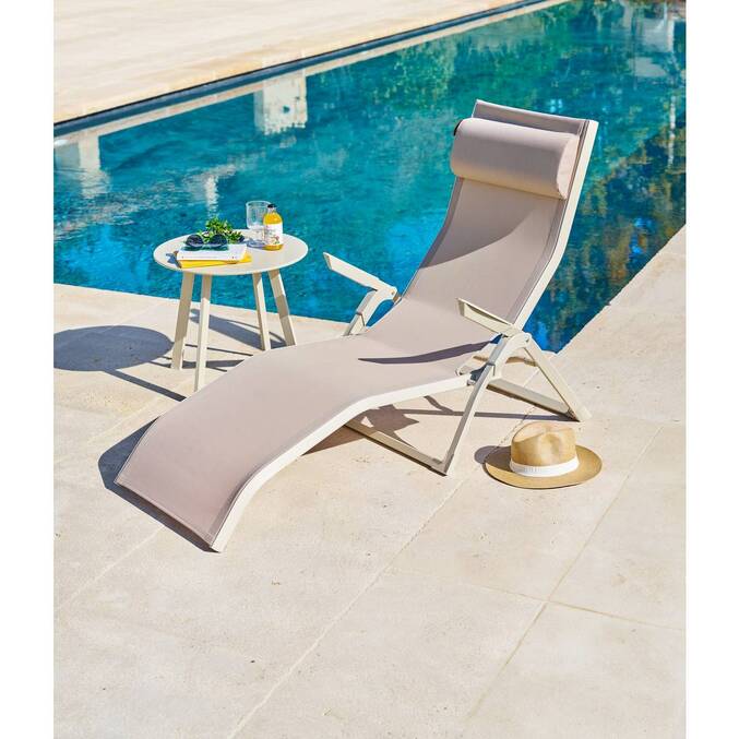 Table d'appoint de jardin rond SAONA Argile