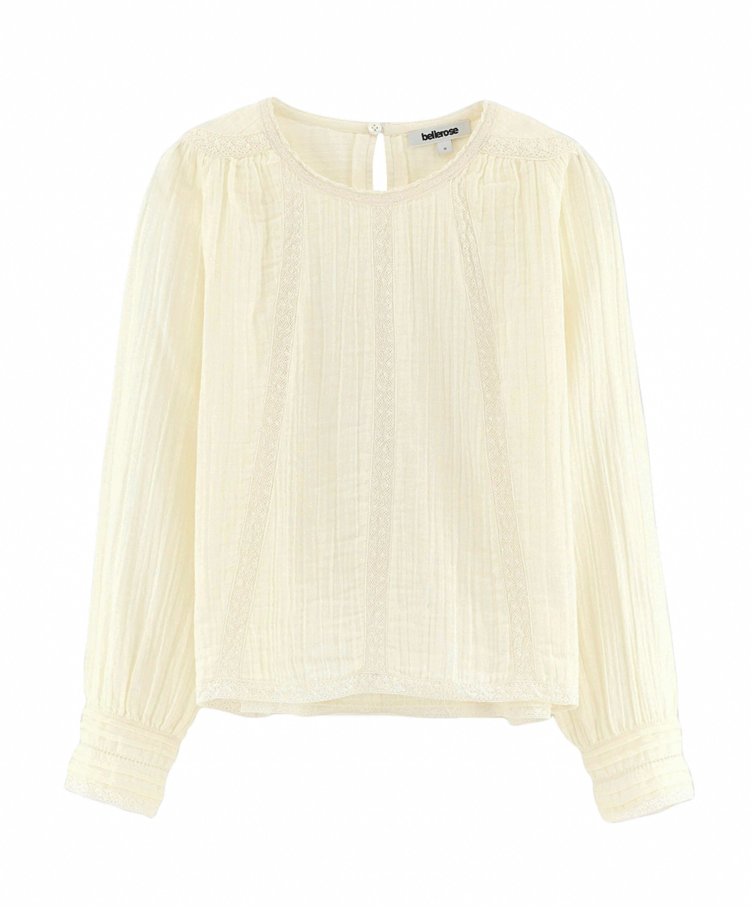 Bellerose Meisjes blouse lange mouw ecru