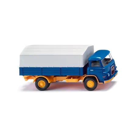 Wiking 041102 Spur H0 Man Pritschen-LKW Man 415 blau/melonengelb 1:87