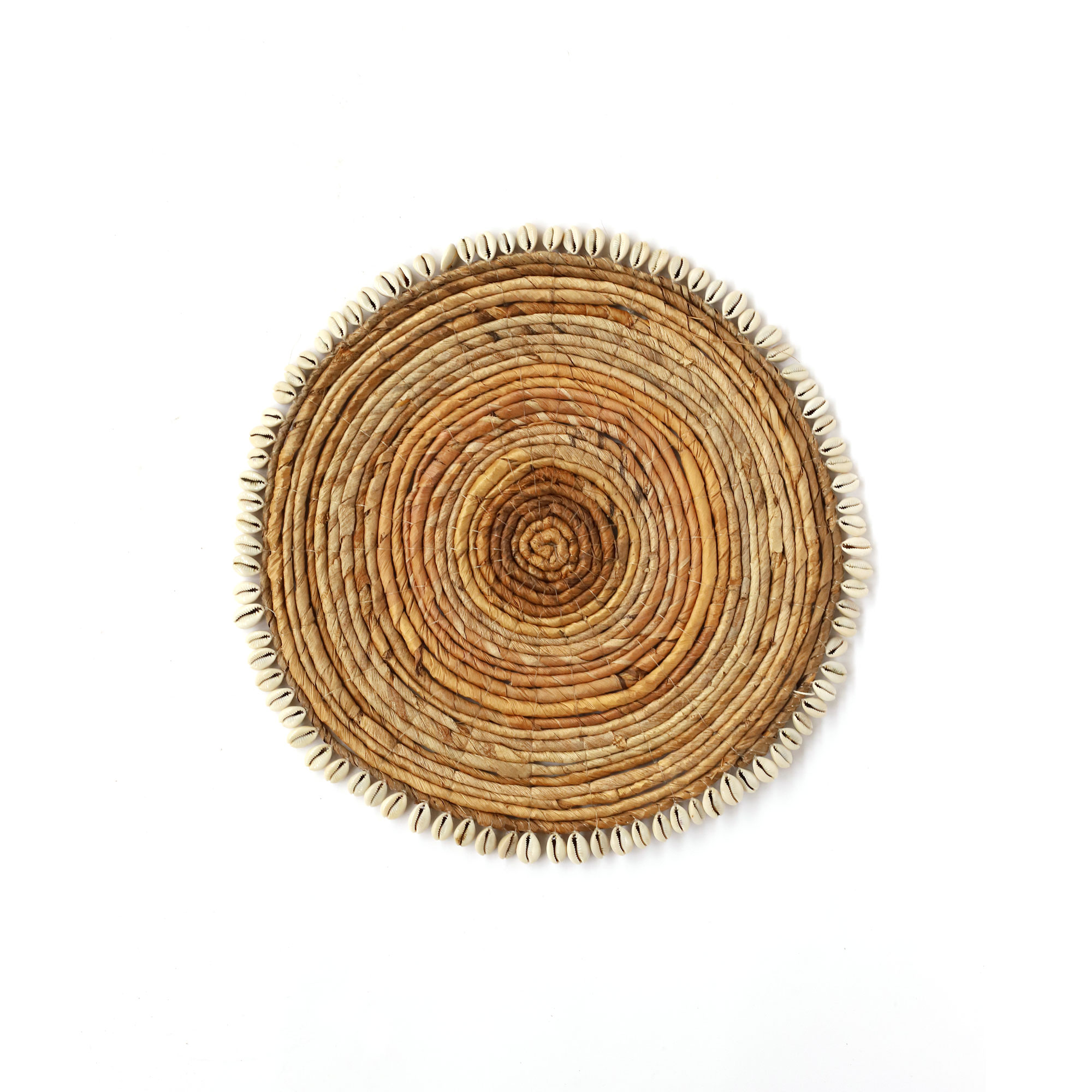 Bananenblatt-Untersetzer mit Muschelrand, natur, Ø 39 cm zu 14,50