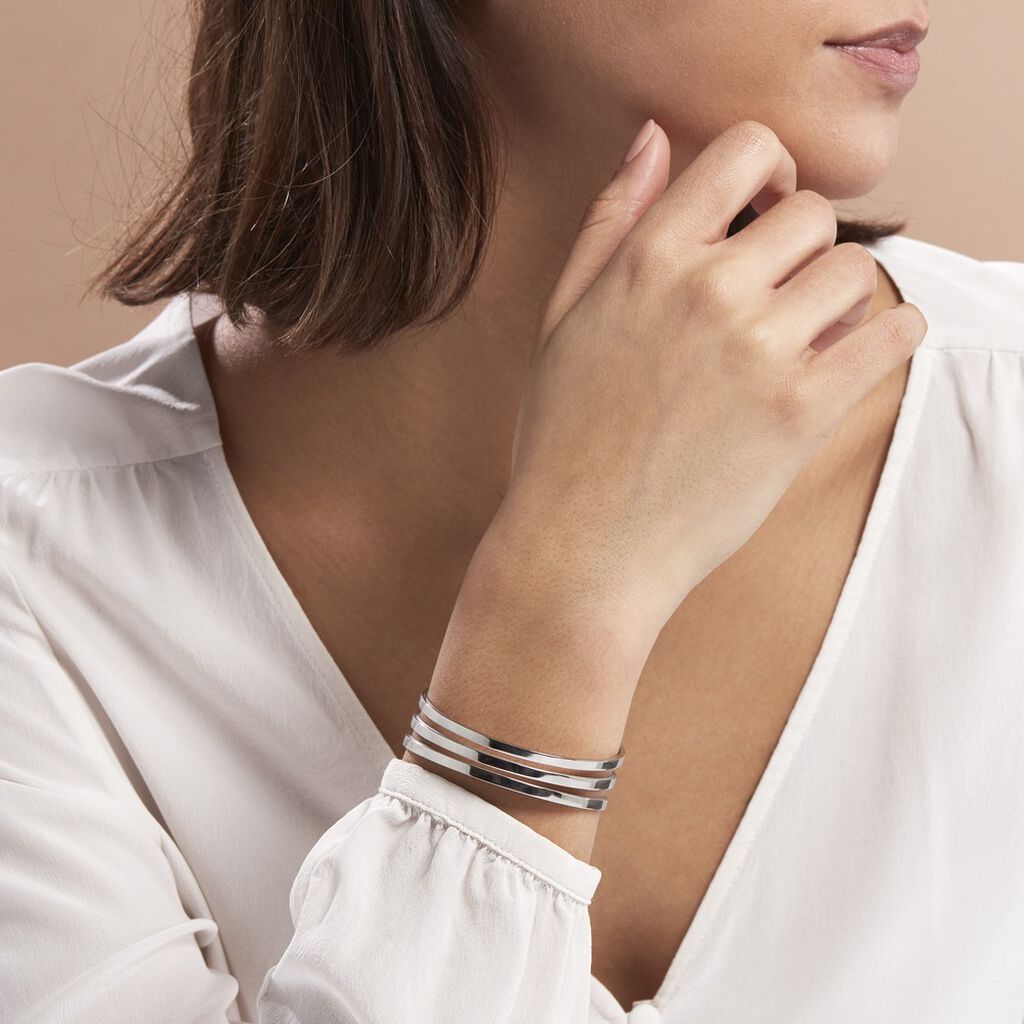 Bracelet Jonc Adel Acier Blanc