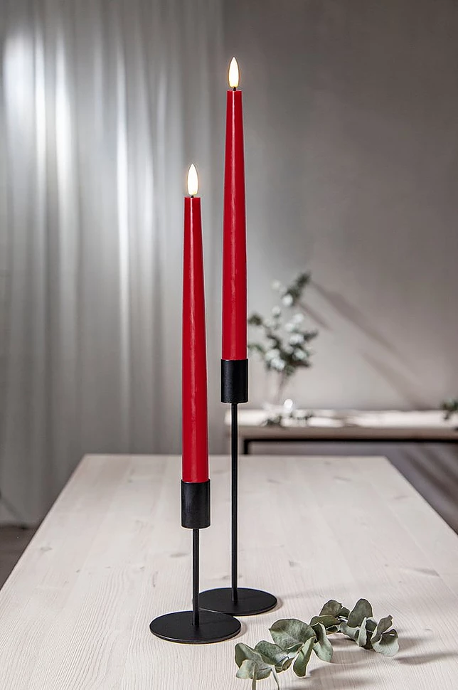 FLAMME SLIM batteridrevet lys 2-pakke 28 cm