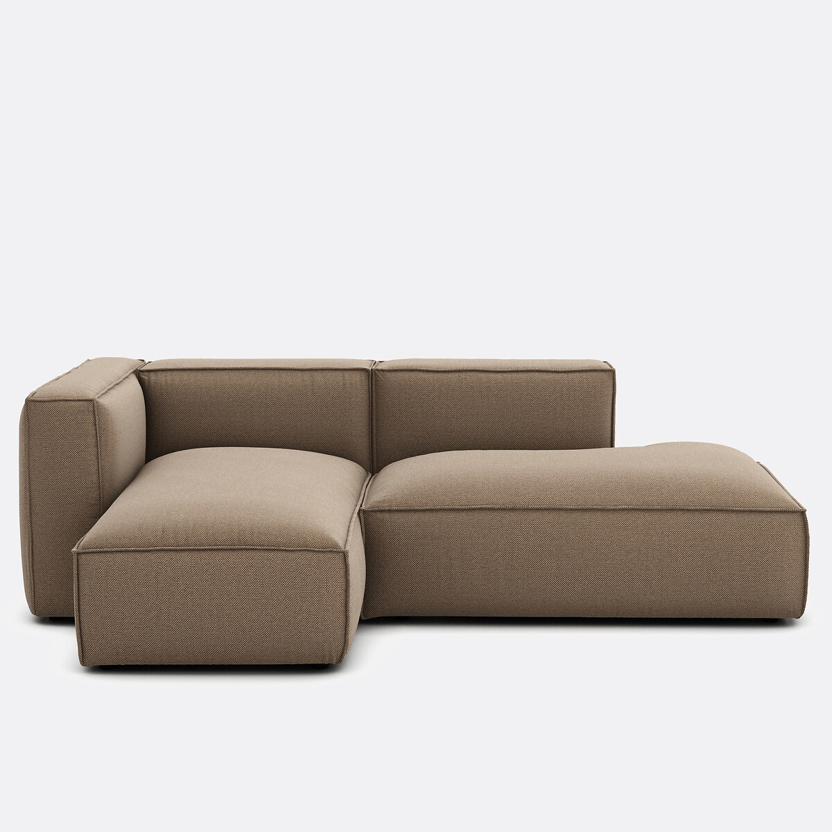 LA REDOUTE INTERIEURS<br>Sofá lounge, direito, tecido texturizado, Seven