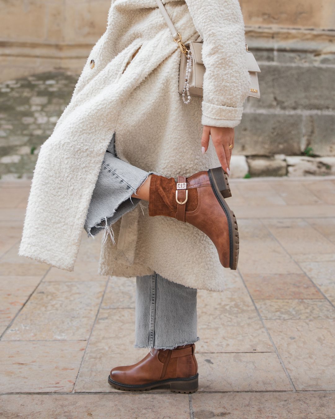 Bottines femme camel suédine - Arlette