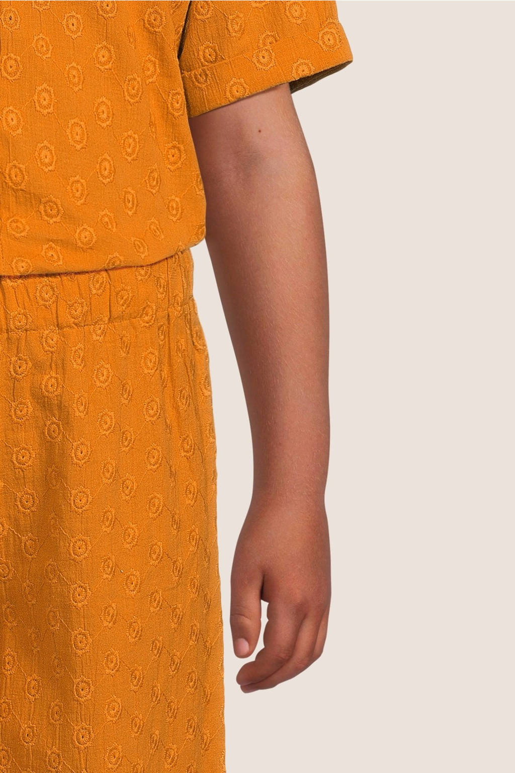 Your Wishes wide leg broek Bar oranjebruin