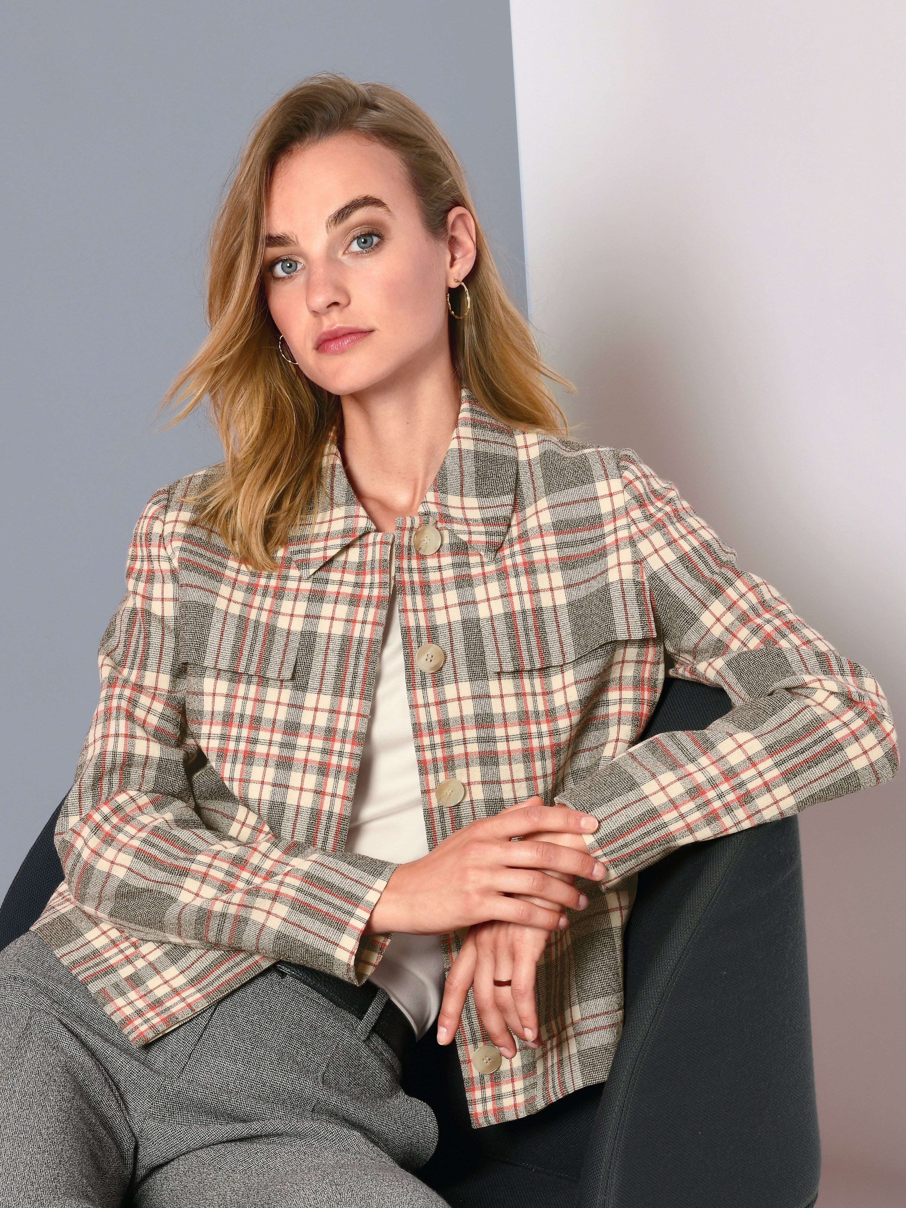 Jacke mit Hemdkragen