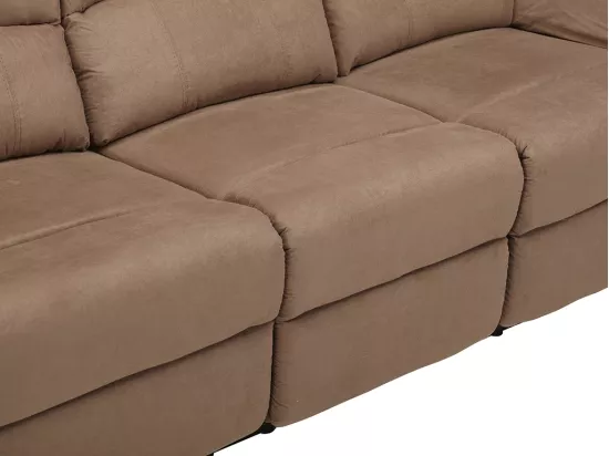 Canapé 3 places relax en microfibre HERNANI - Taupe