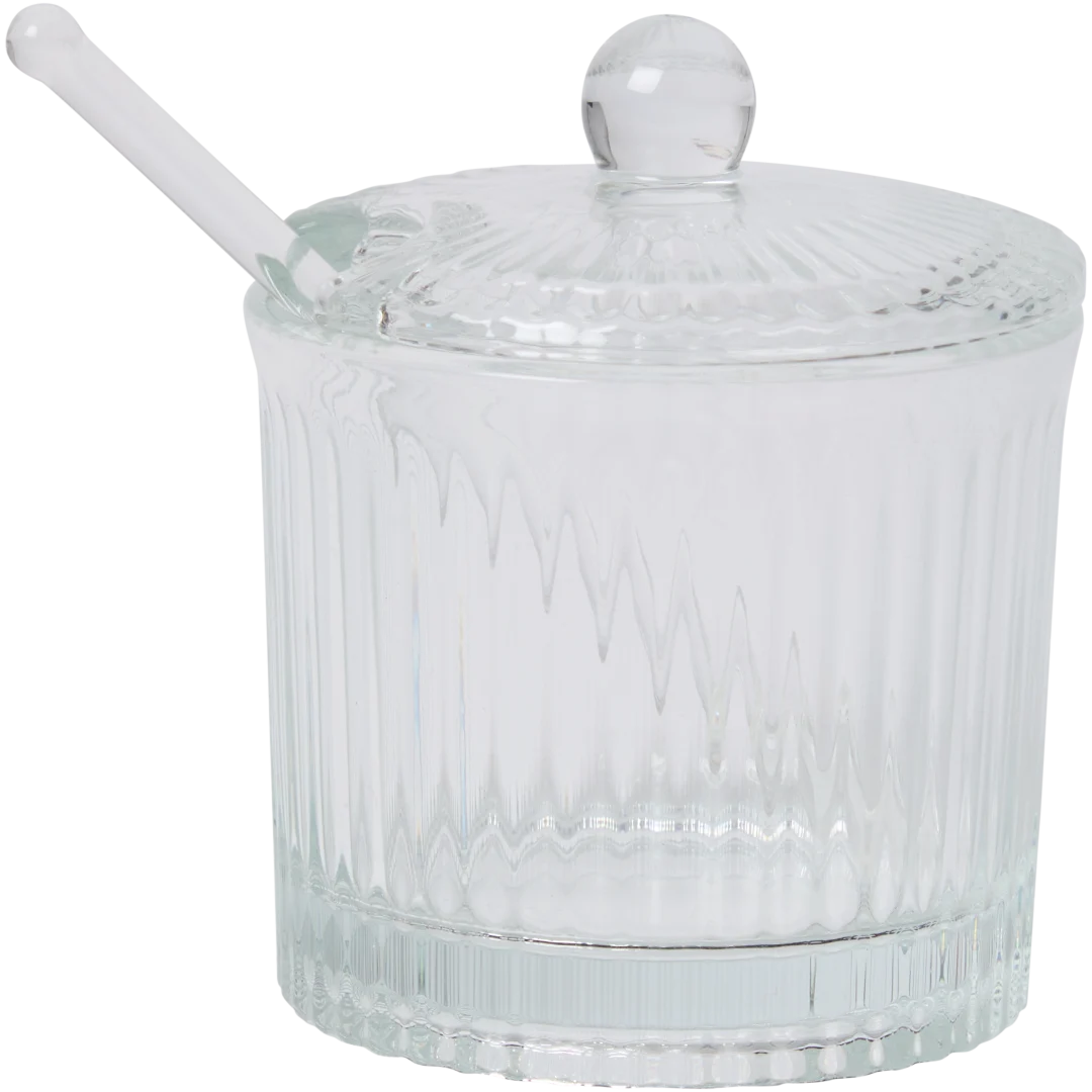 Suikerpot met lepel Ø 8,5 x 8 cm | diverse varianten
