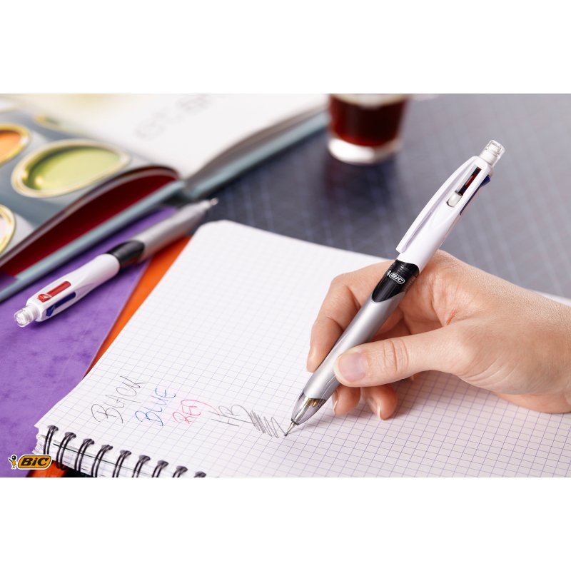 Stylo bille Bic 4 couleurs Multifonctions bille et portemines