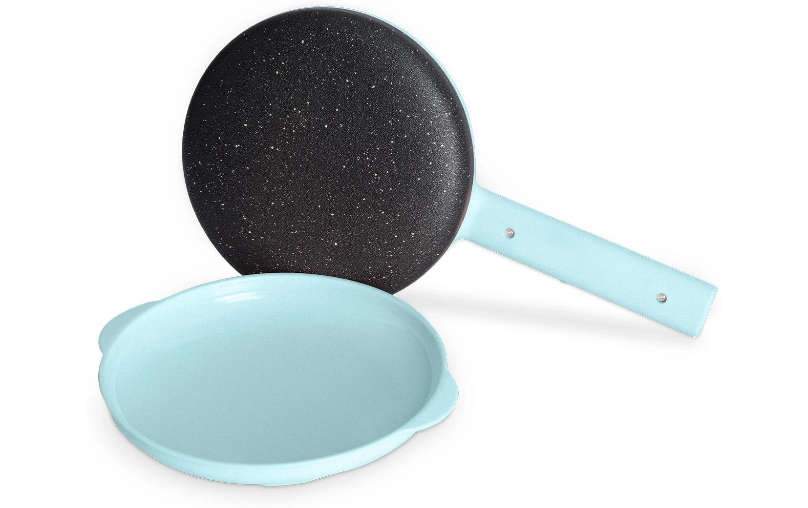 Crêpe Maker 600 W, PastellblauCrepesmaschine im Retro-Stil