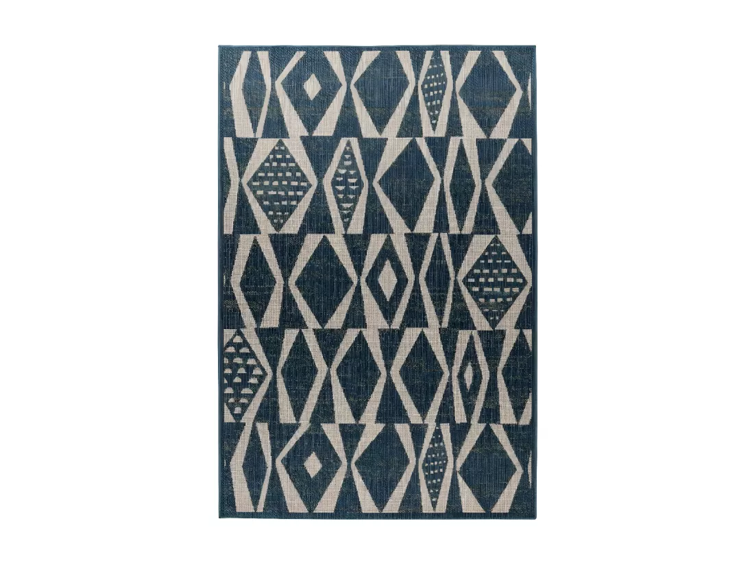 Tapis 170x120cm, design C203I coloris bleu - Confort et élégance pour votre intérieur