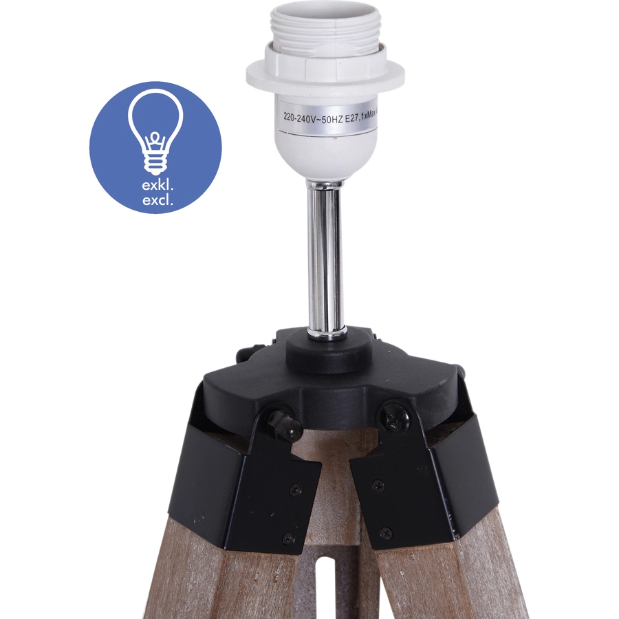 HOMCOM Tripod-Stehleuchte natur, grau