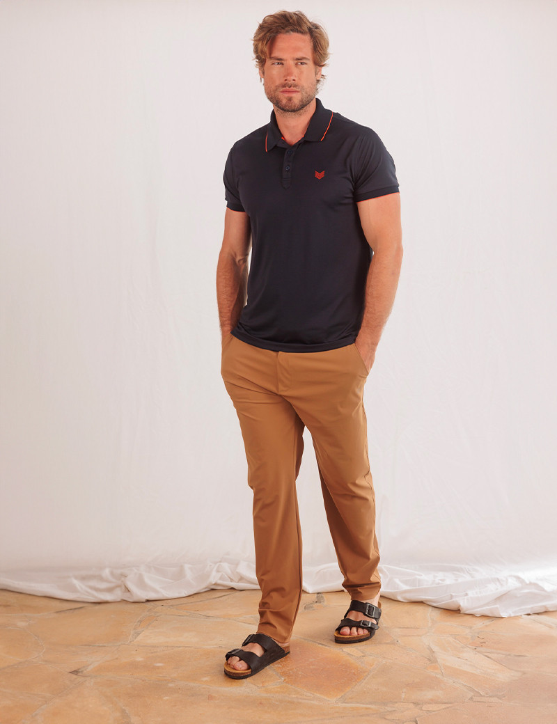 HBT HYPE | BEN PANTALON STRAITGH CAMEL HOMME