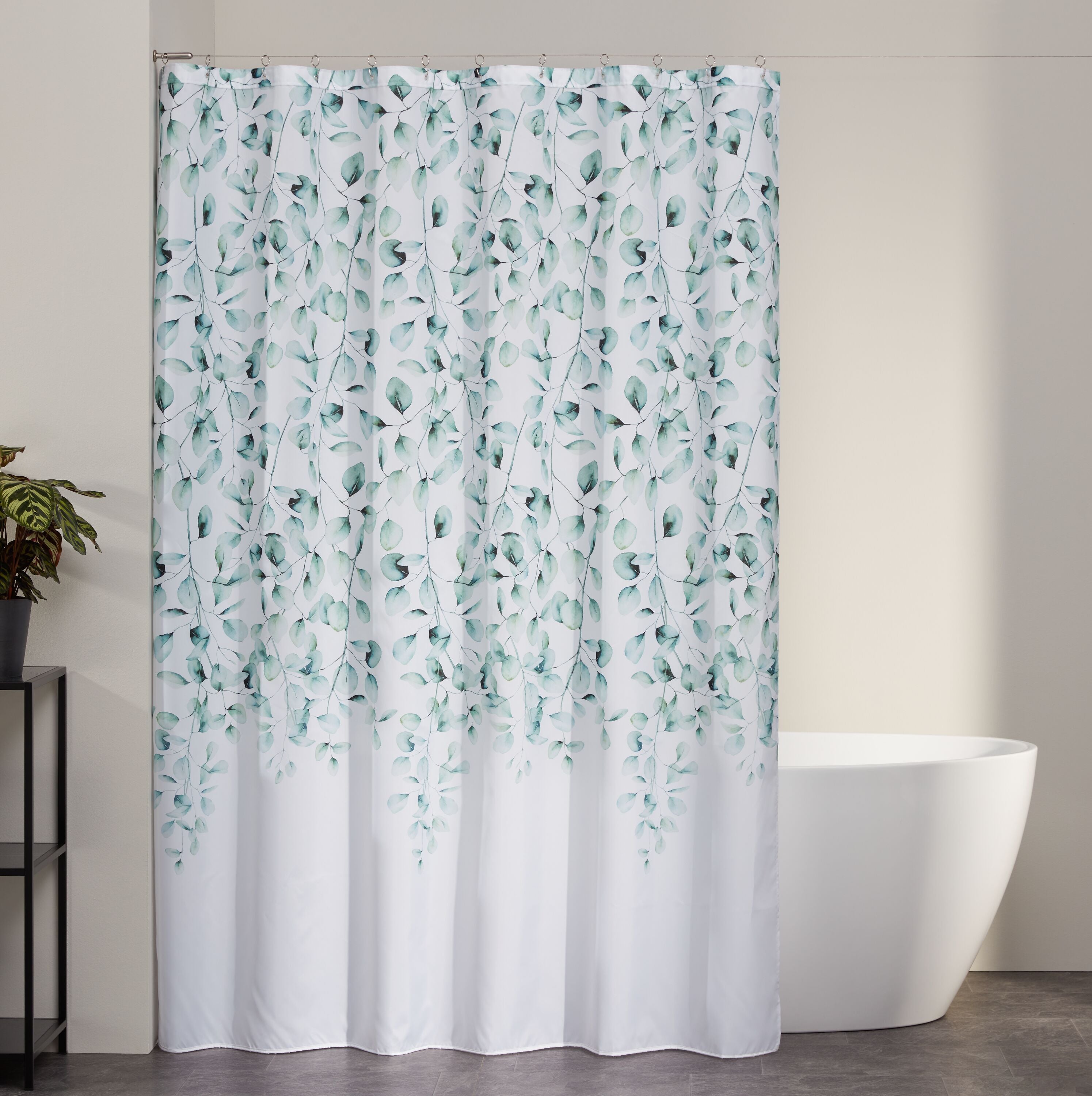 CALI Duschvorhang - Grün / B: 180.0 cm x H: 200.0 cm