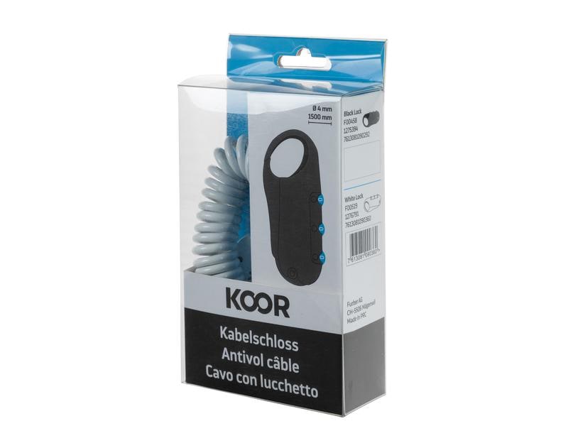 KOOR Veloschloss Caavo Mini Weiss Kompakt und leicht
