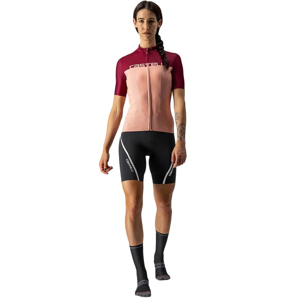 Maillot vélo CASTELLI VELOCISSIMA PECHE/BORDEAUX