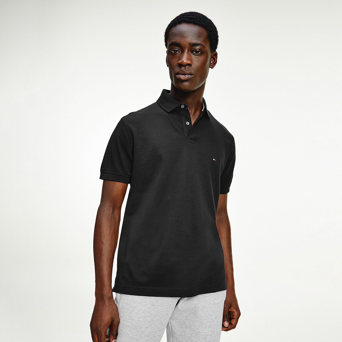 TOMMY HILFIGER<br>Polo reta e elástica, 2 botões