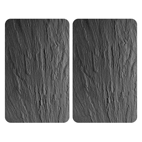 Set 2 couvre-plaques protection en verre motifs Ardoise Wenko by Maxim