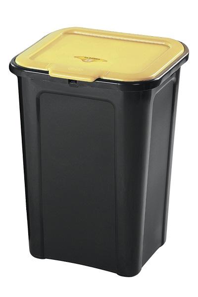 POUBELLE DE TRI SELECTIF JAUNE 45L