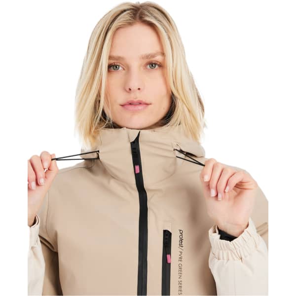 Veste de ski PROTEST PRTDISK SNOWJACKET W BAMBOO BEIGE