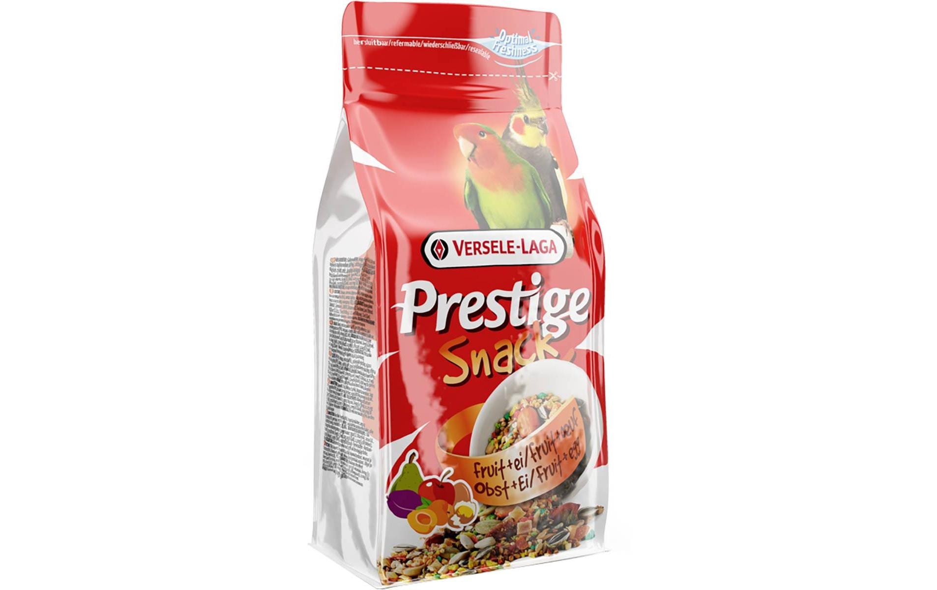 Ziervogelfutter Prestige Snack Frucht & Ei 125 gLeckereienmischung für Grosssittiche
