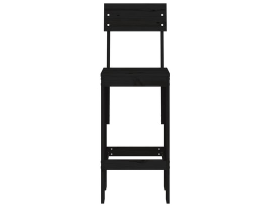 VIDAXL - Tabouret de bar Tabourets de bar 2 pcs noir 40x48,5x115,5 cm bois massif de...