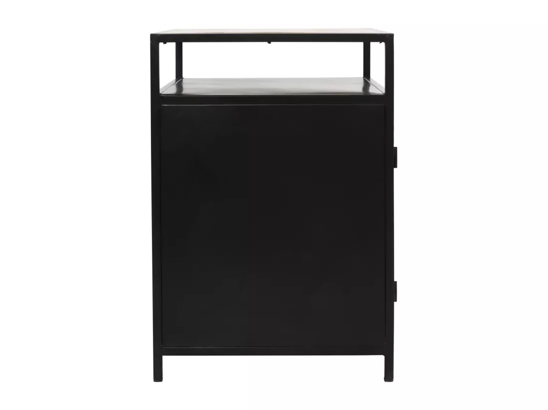 Meuble sous vasque en métal noir et bois de manguier - 95 cm - ERIDANI