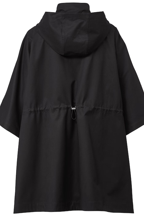Cape, oversized, wasserabweisend, Kapuze, Taillen-Tunnelzug