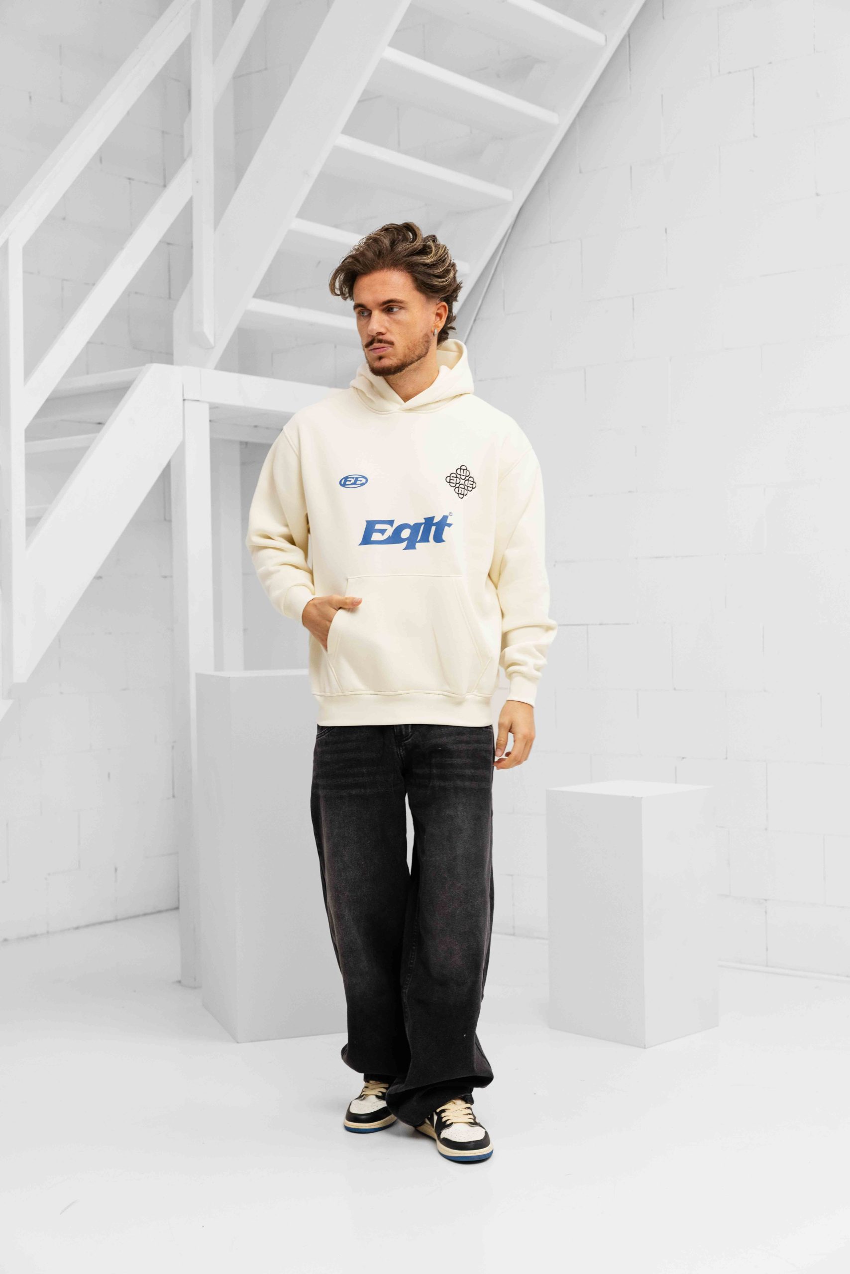 Equalité Jersey Hoodie Heren Gebroken Wit