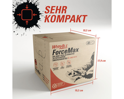 Kimberly-Clark WypAll ForceMax 1-laags doekjes, 40 stuks
