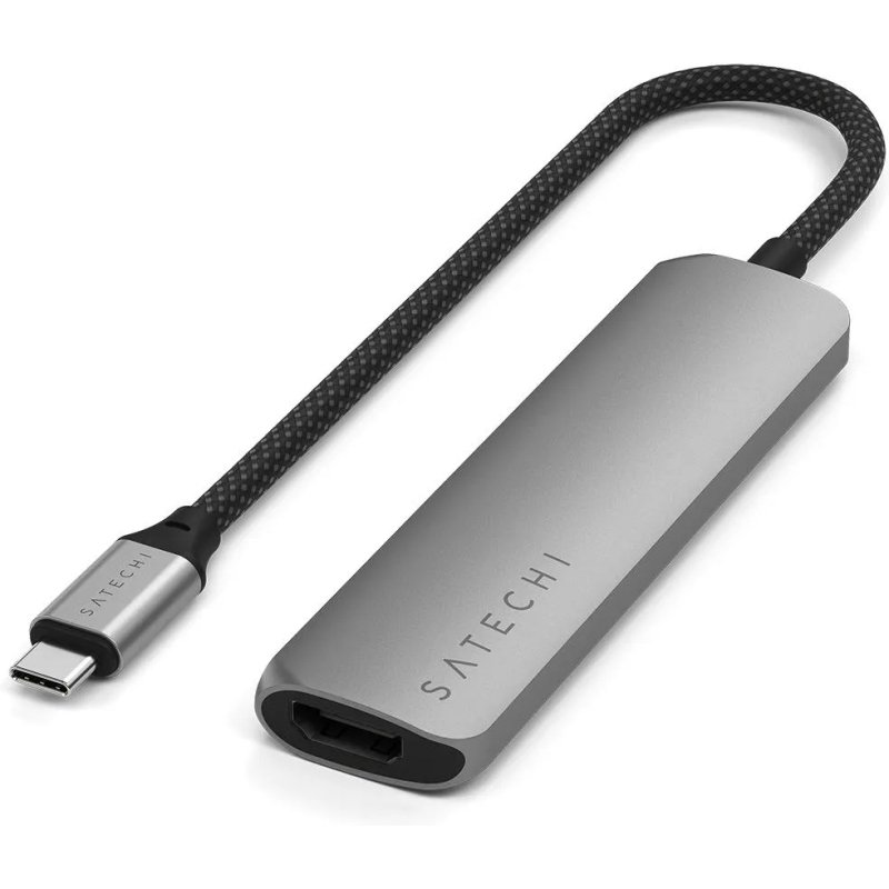 Satechi ST-P4SM hub & concentrateur USB Type-C 10000 Mbit/s Gris