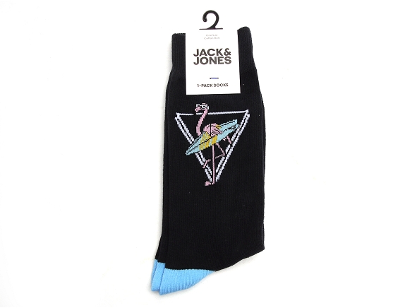 Jack and jones famille accessoires jackrelax flamingo sock noir