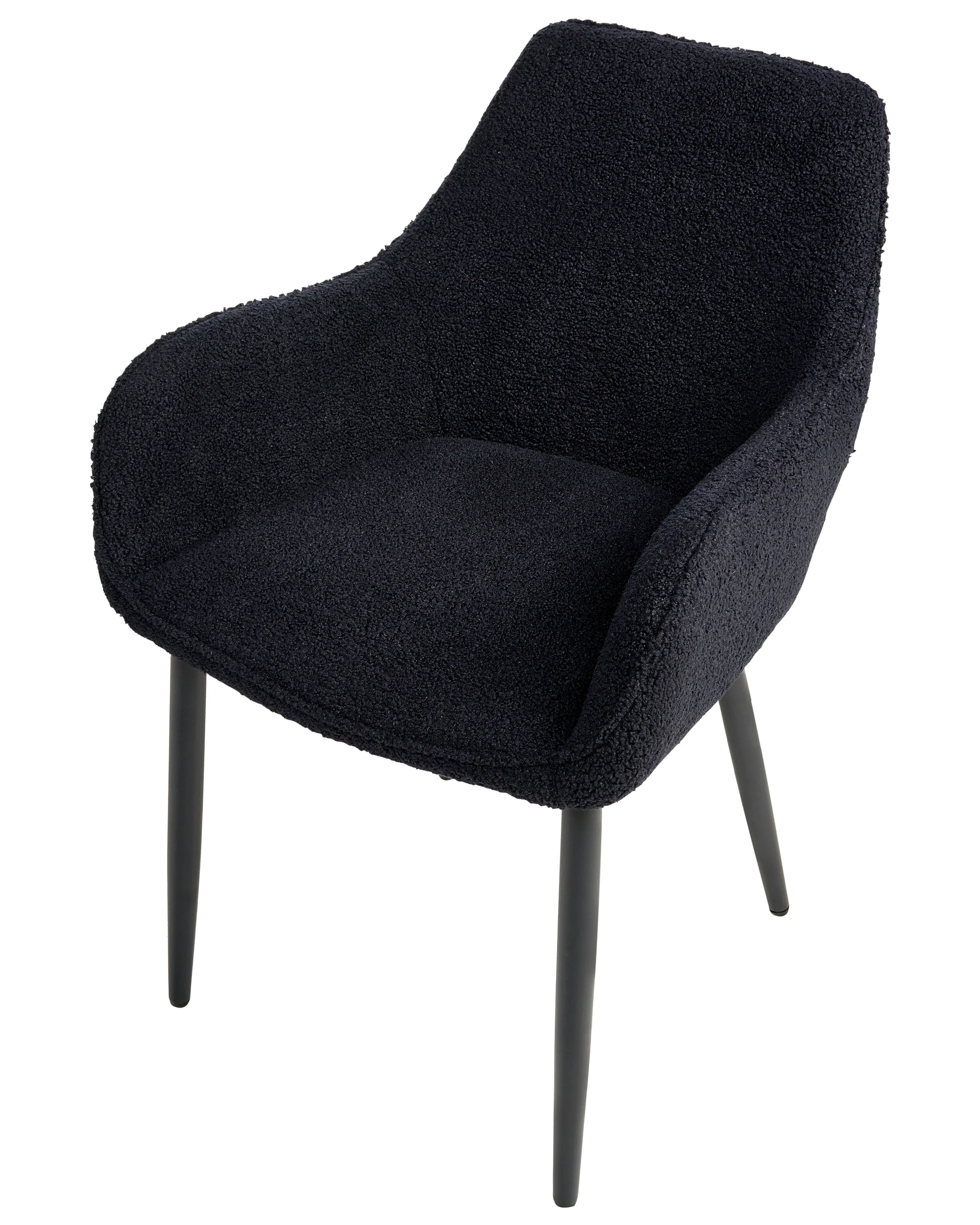 Set van 2 eetkamerstoelen ALDEN Bouclé Zwart