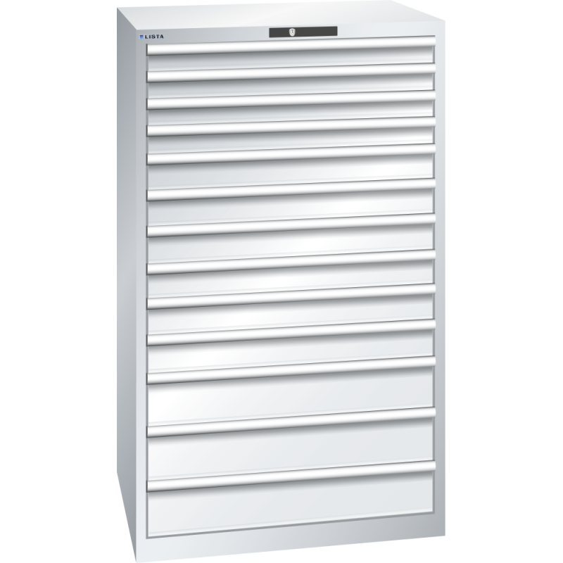 Armoire à tiroirs Lista 45 x 36E  H 145 x L 87 x P 72,5 cm 13 tiroirs Key Lock