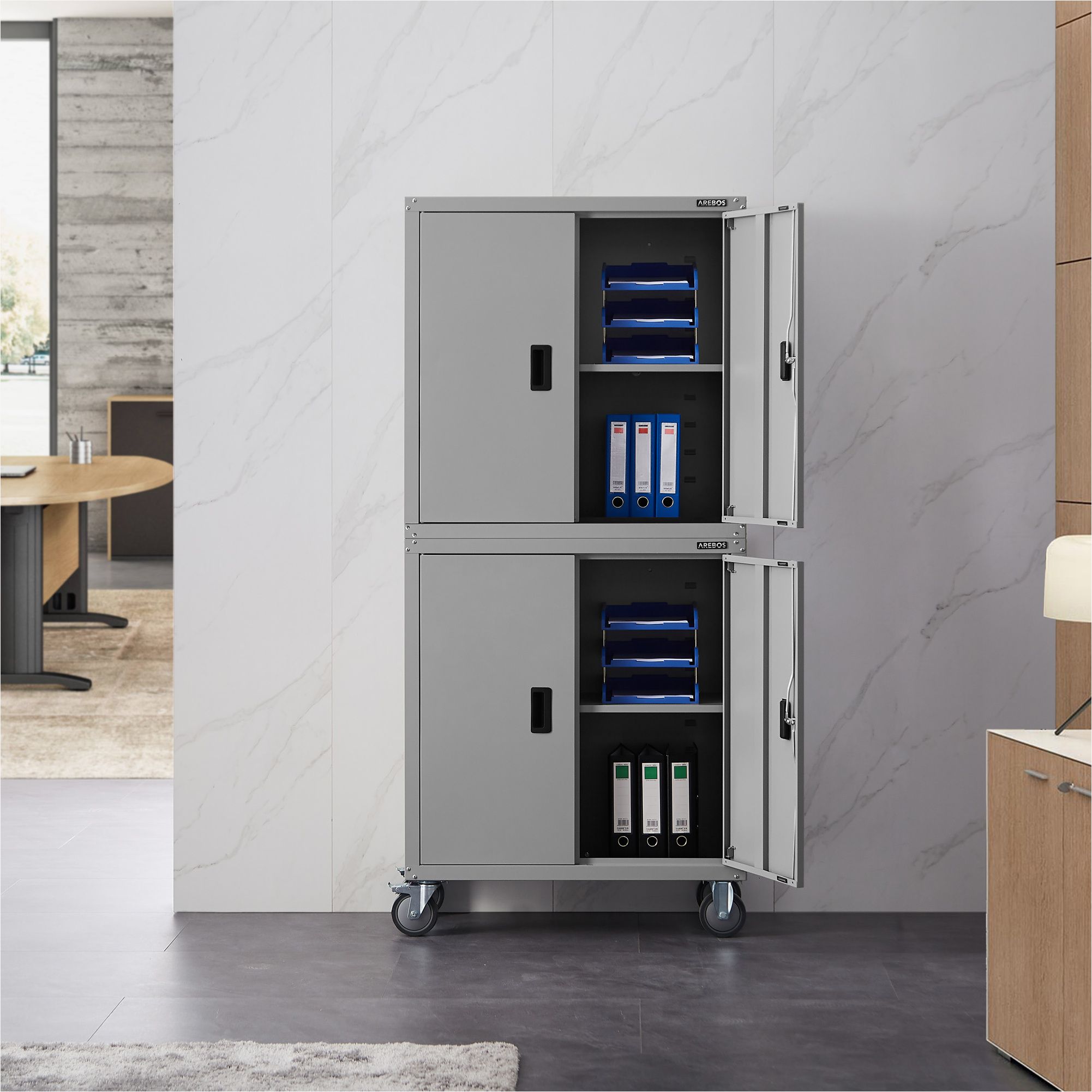 Aktenschrank mit Rollen 180cm