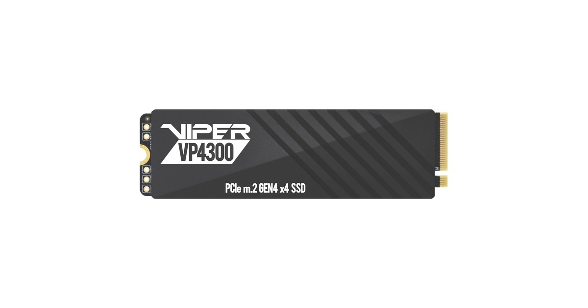 PatriotViper VP4300 2 TB SSD  (Zwart, VP4300-2TBM28H, PCIe 4.0 x4, NVMe 1.4, M.2 2280)