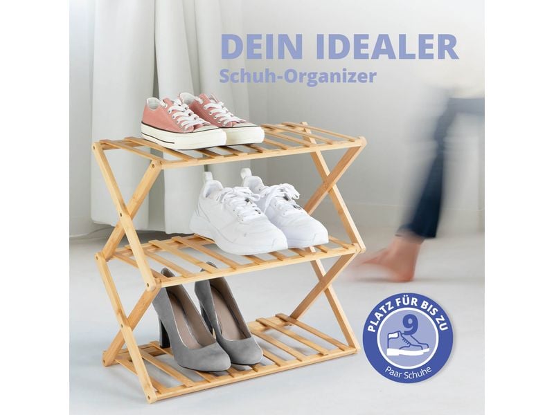 Lumaland Regal 3 Etagen 46 x 50 x 25 cm, Braun Badregal