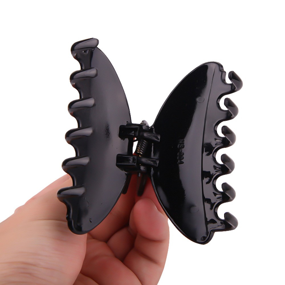 (2er Set) 8.5cm Haarspangen Klammer Krallen Clips Haarschmuck - Schwarz / Braun