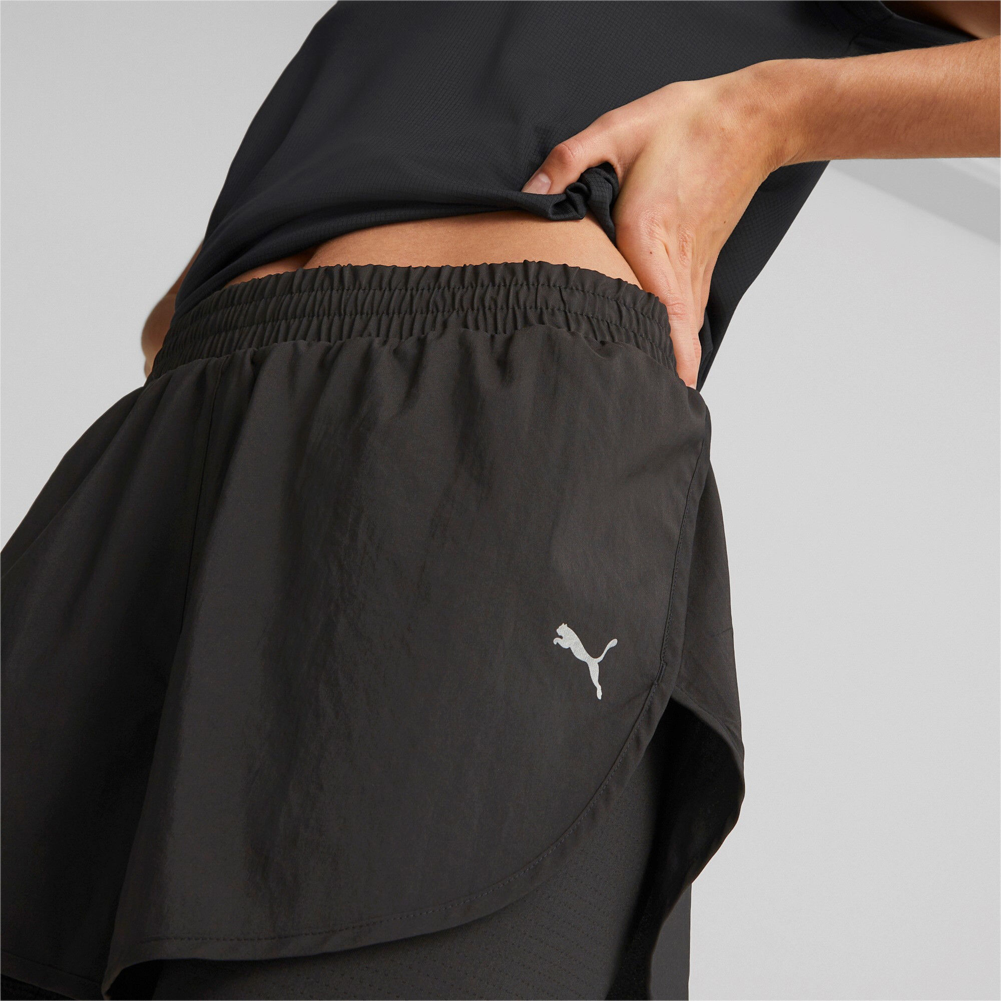 Puma Run Favorite Woven 2in1 3in Short De Running Femmes - Noir