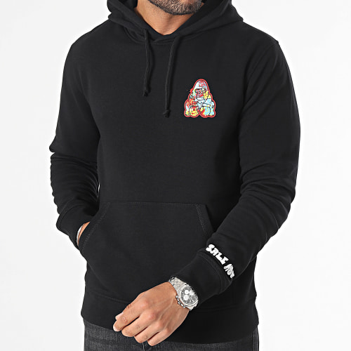 Sweat Capuche Sleeve Gorille Graffiti Noir