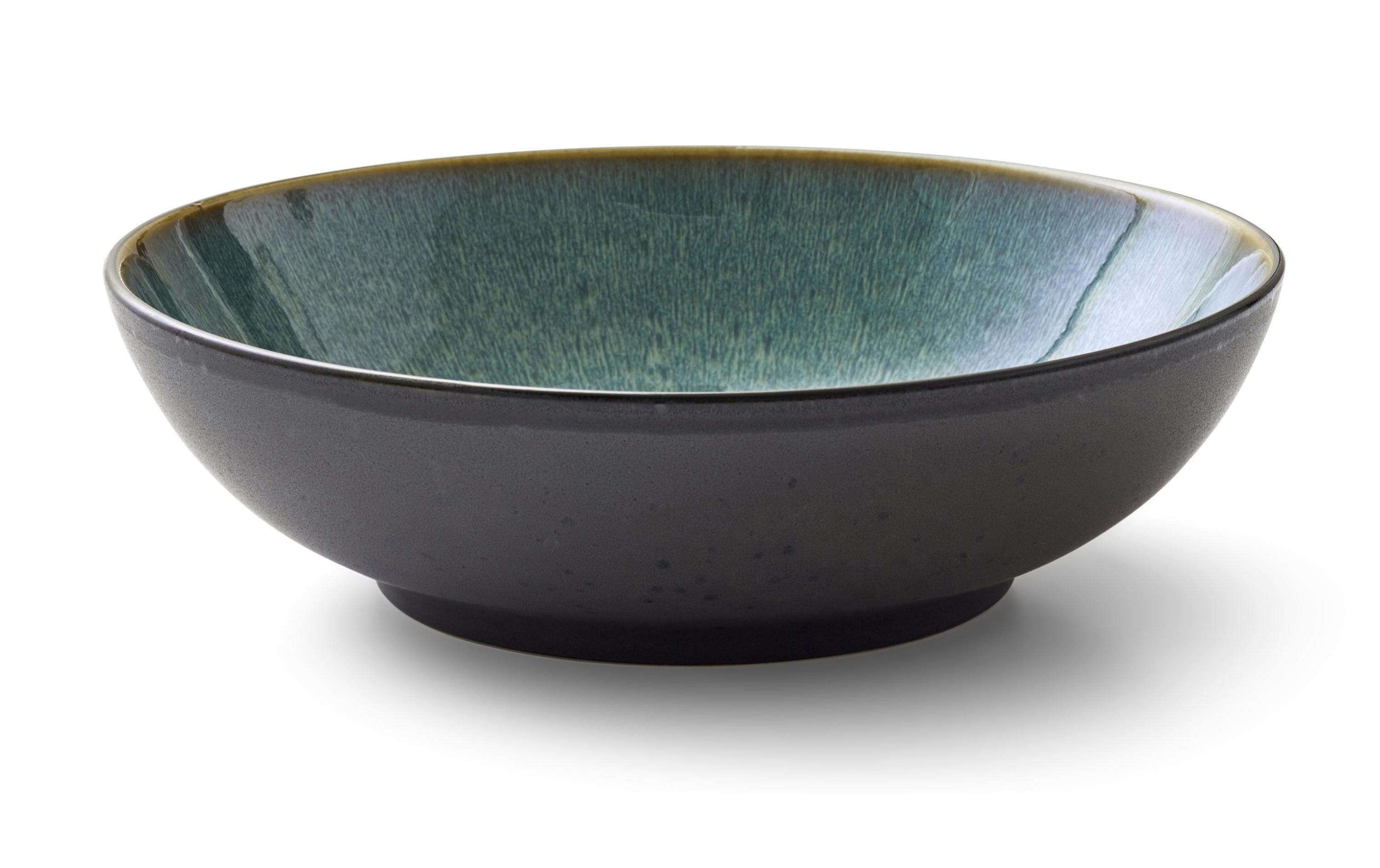 Salatschüssel 24 cm, Schwarz/GrünOfenfeste Salatschüsseln aus Steinzeug